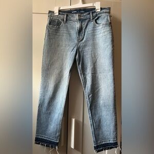 Old Navy Mid Rise Boyfriend Jeans with frayed hems